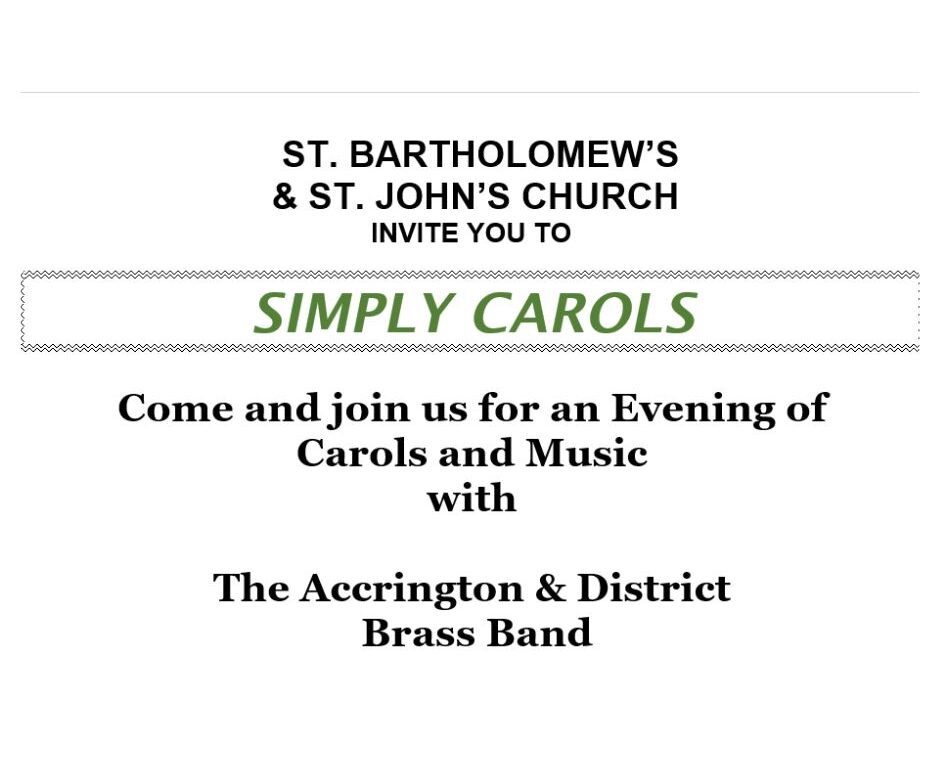 Simply Carols – Friday 6th December from 7pm